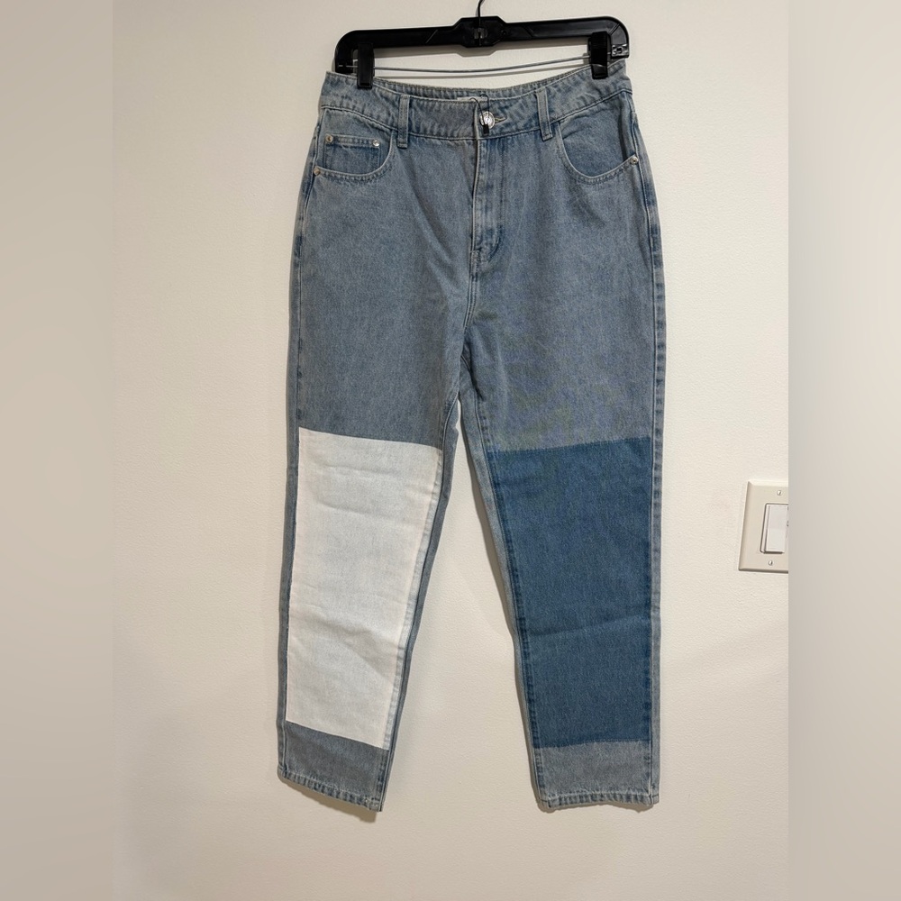 Color Block Denim Jeans